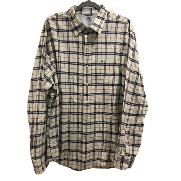 Men's XL Shirt Button Down Izod Saltwater Stretch Long Sleeve Collared Relaxed - Picture 1 of 3